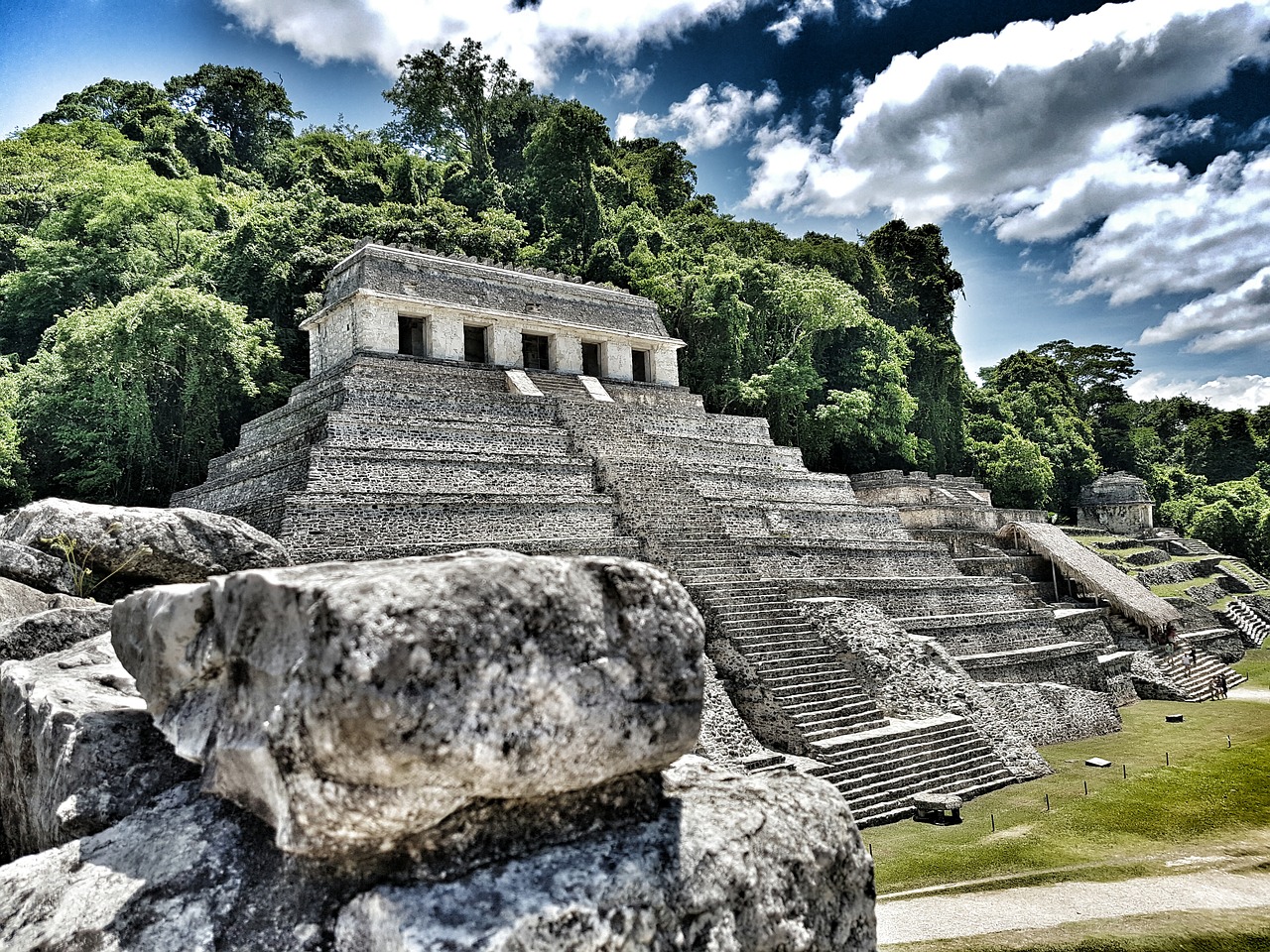 Image - pyramid palenque landscape nature