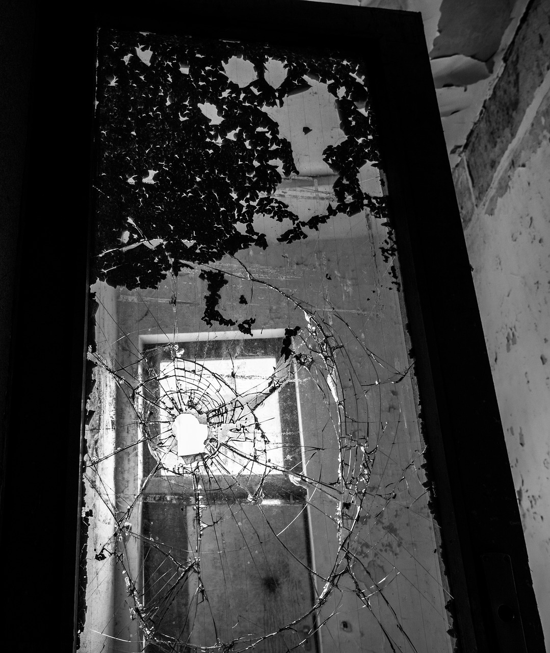 Image - window broken glass space light