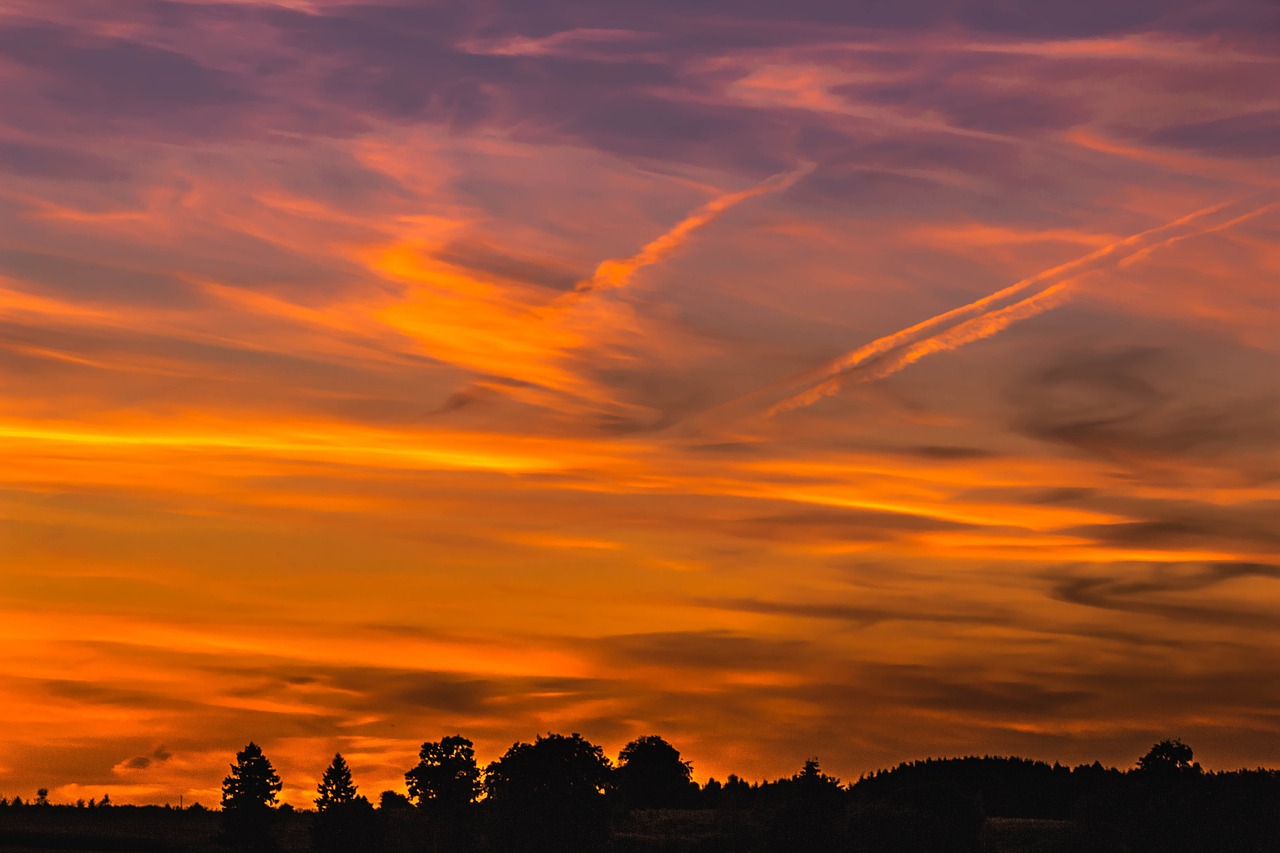 Image - sunset clouds sky evening sky