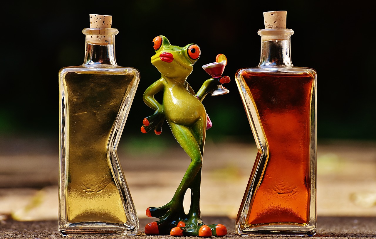 Image - frogs chick beverages bottles