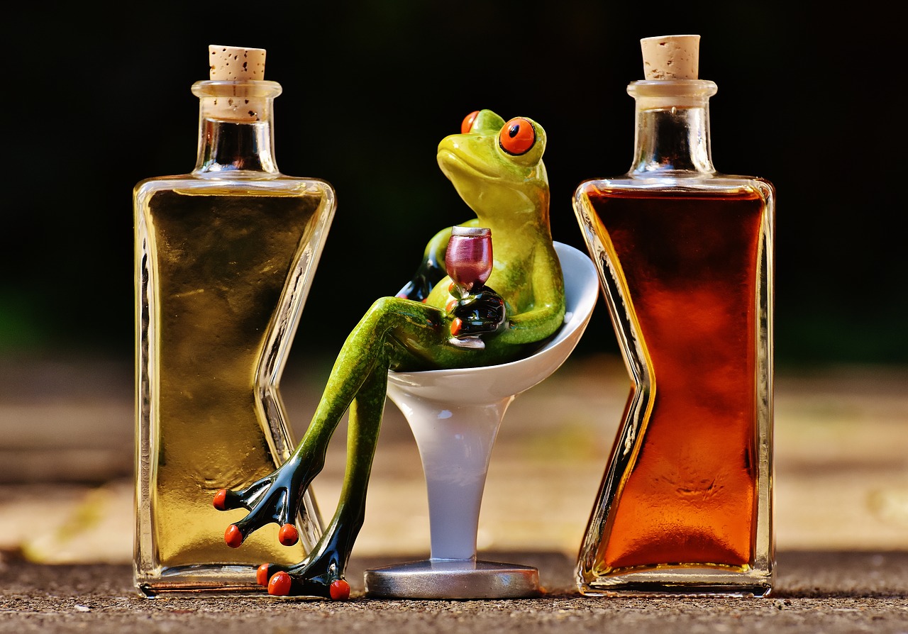 Image - frogs chick beverages bottles