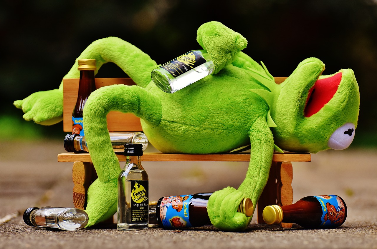 Image - kermit frog drink alcohol drunk