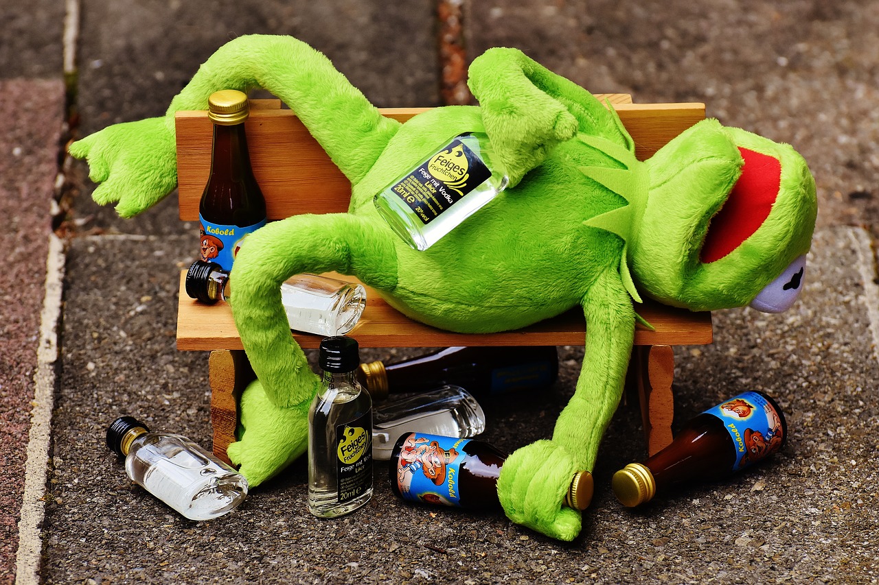 Image - kermit frog drink alcohol drunk