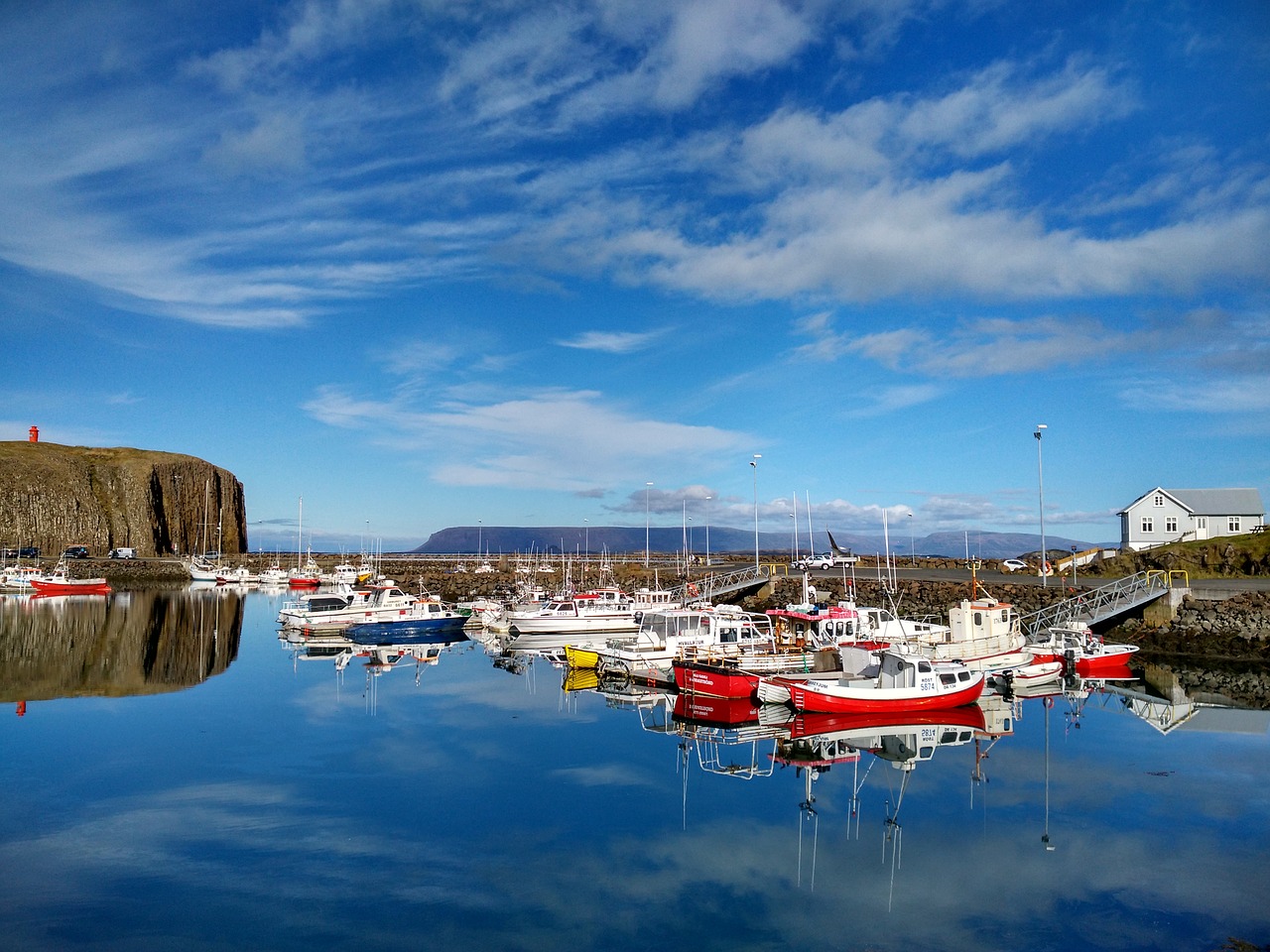 Image - stykkishólmur port boats iceland