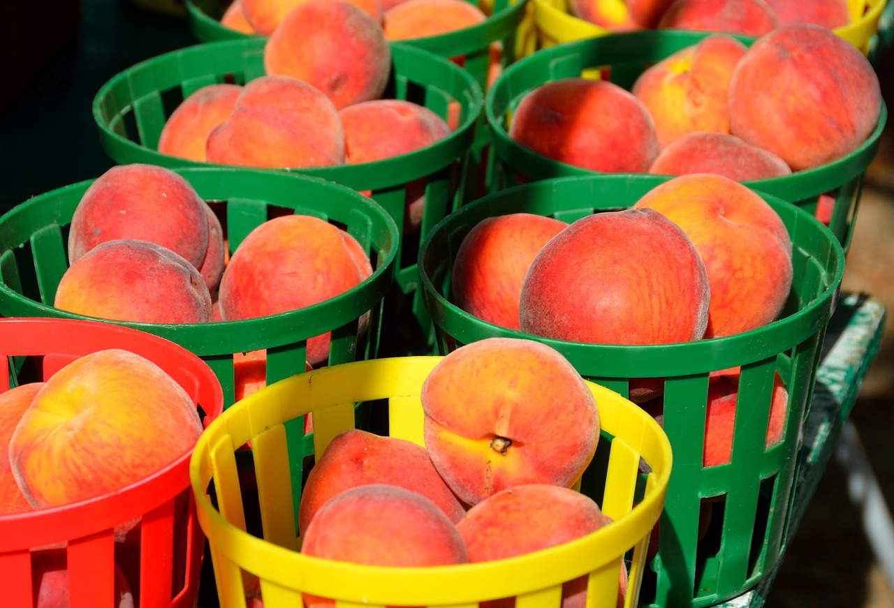 Image - peaches fruit for sale fresh