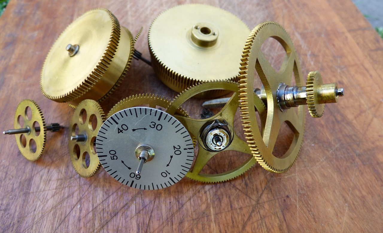 Image - gears bronze mechanical watch