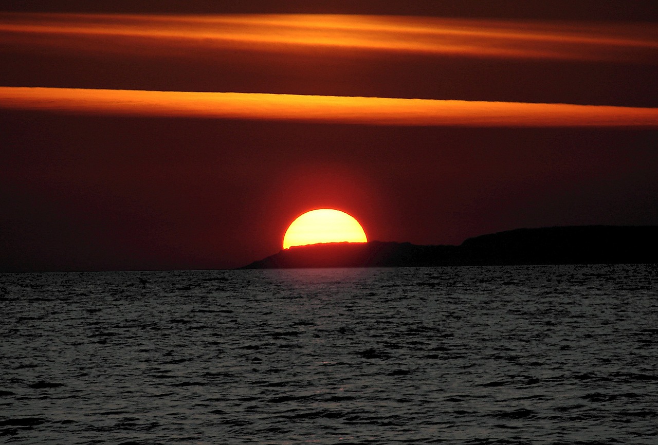 Image - sun sunset abendstimmung sea water