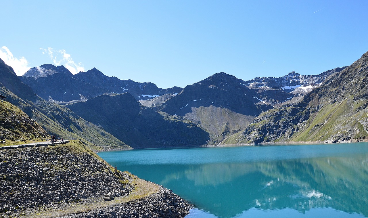 Image - kühtai reservoir hiking mountains