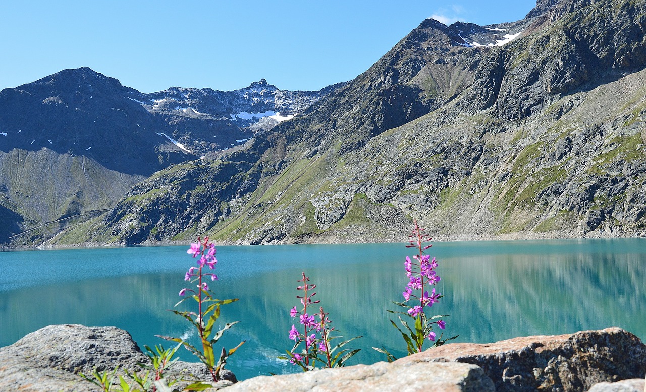 Image - kühtai reservoir mountains alpine