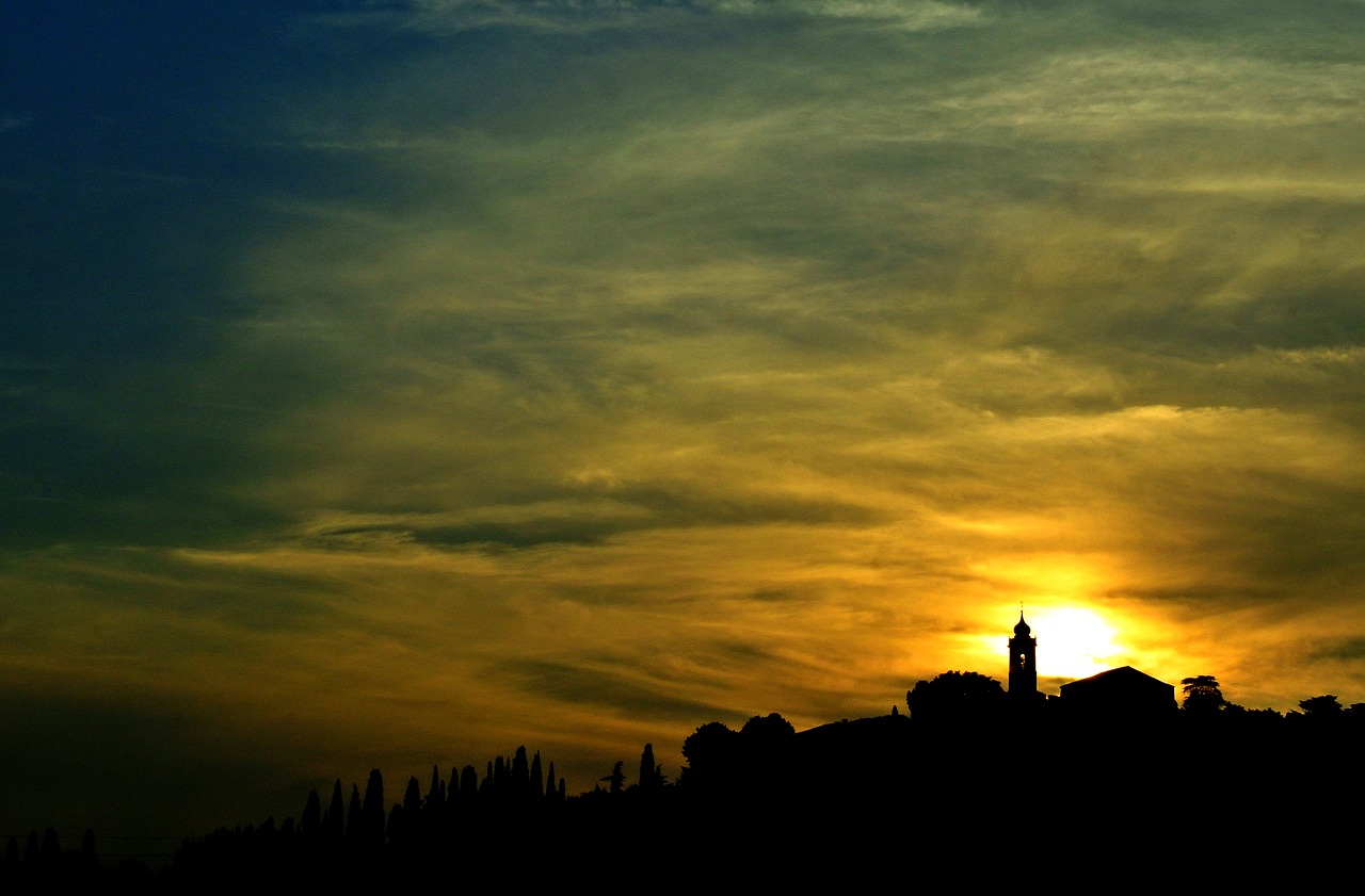 Image - campanile sunset sun