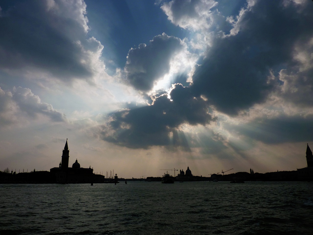 Image - italy venice water clouds sun