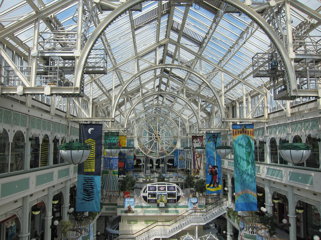 Image - shopping mall shopping centre clock