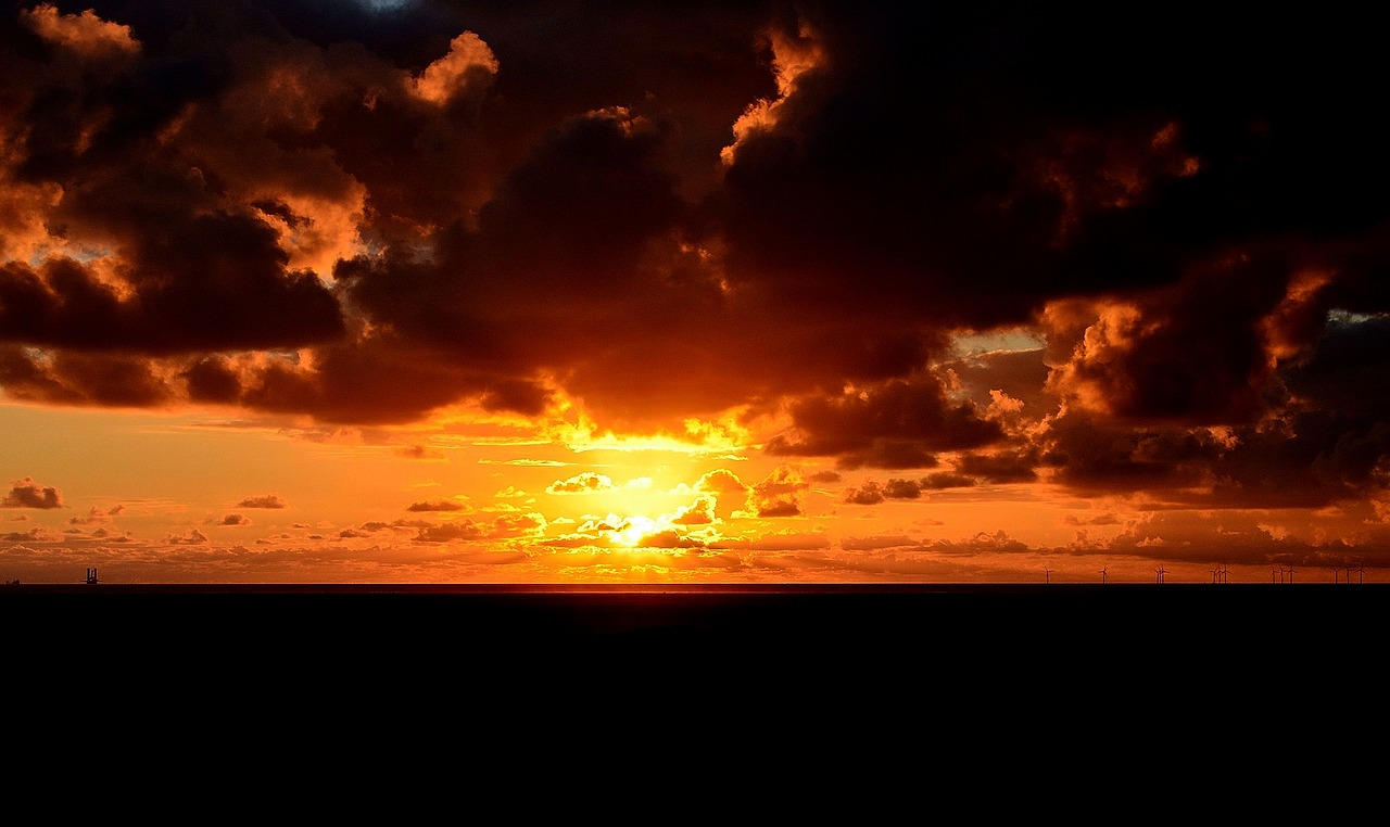 Image - sunset twilight evening sky