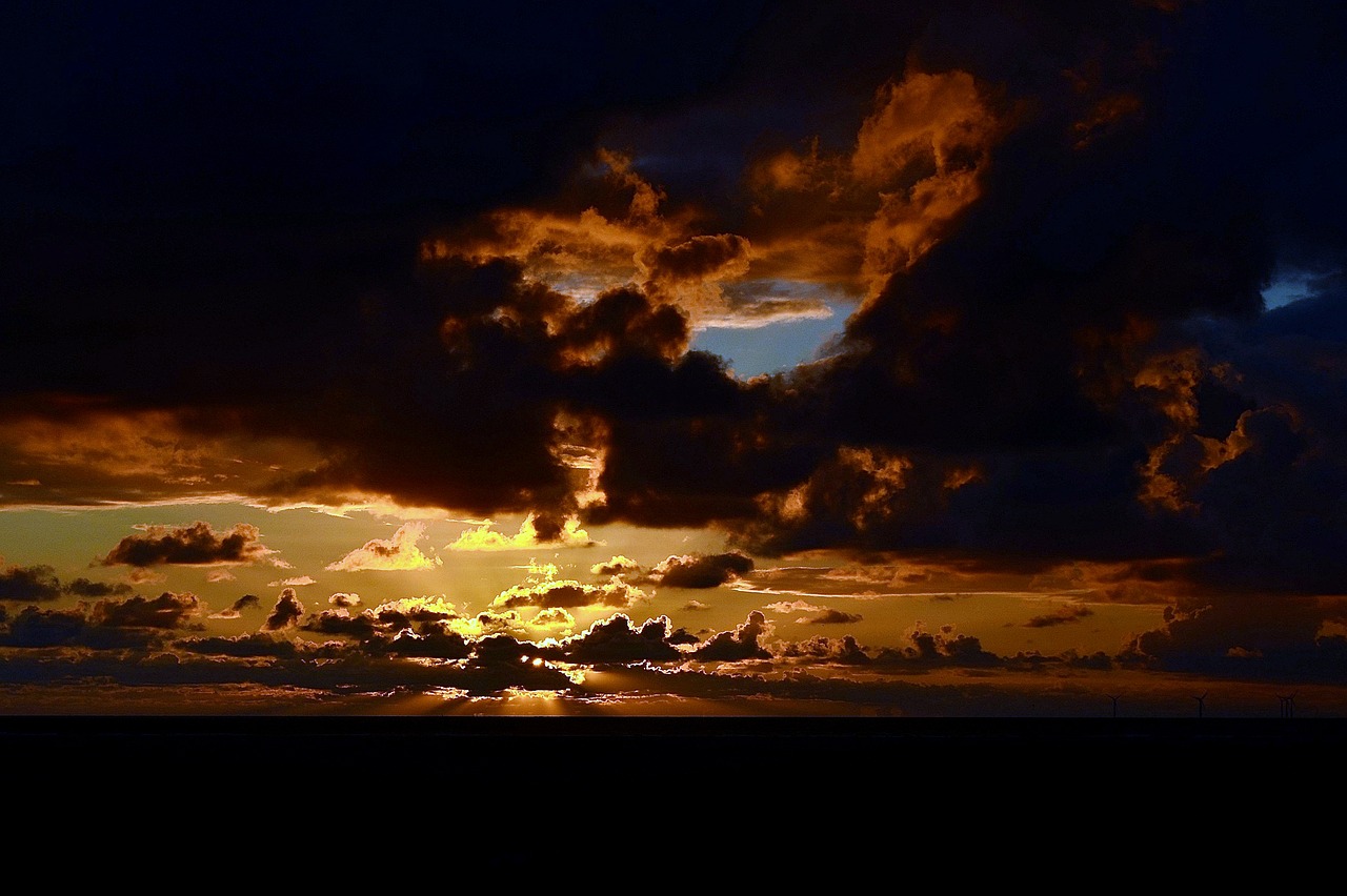 Image - sunset evening sky abendstimmung