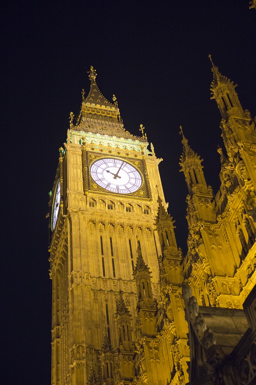 Image - elizabeth tower nighttime clock