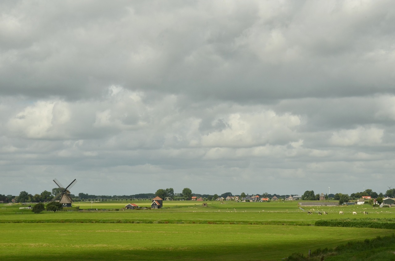 Image - mill wind mill countryside pasture