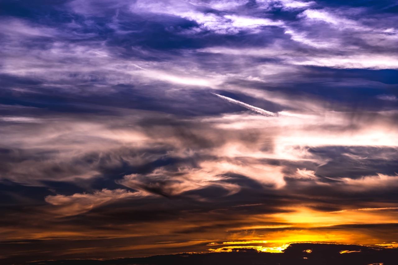 Image - sunset sky clouds bright cloud