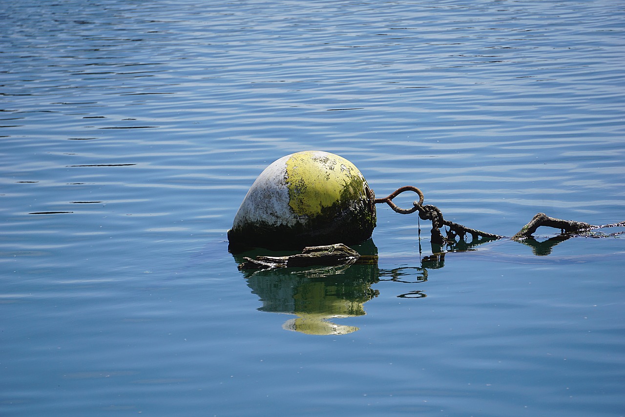 Image - buoy beacon water blue yellow