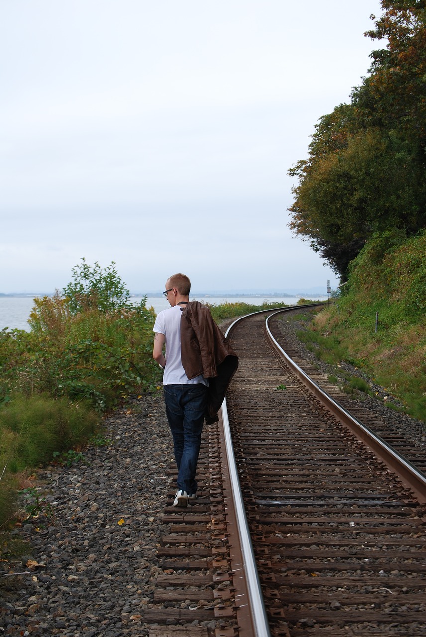 Image - man train people railway male