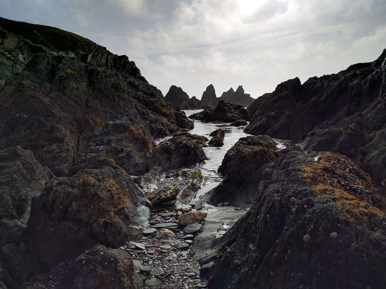 Image - sea rocks coast coastal cornwall