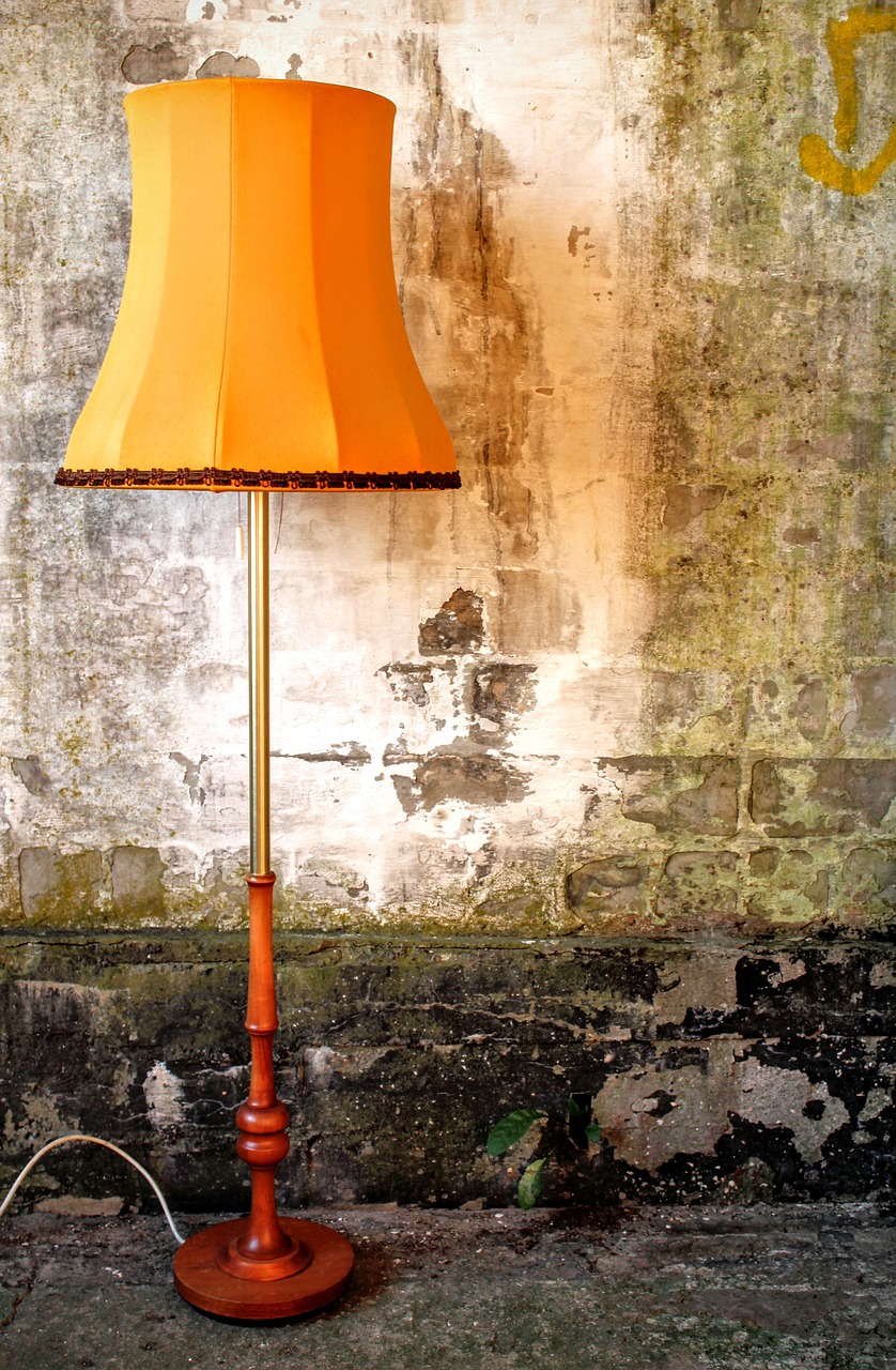 Image - lampshade lamp floor lamp old 70th