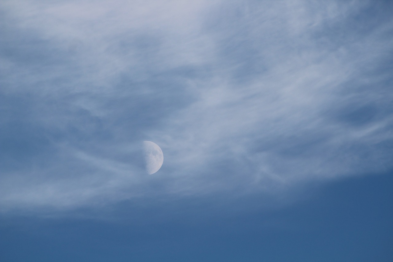 Image - moon clouds sky planet lunar