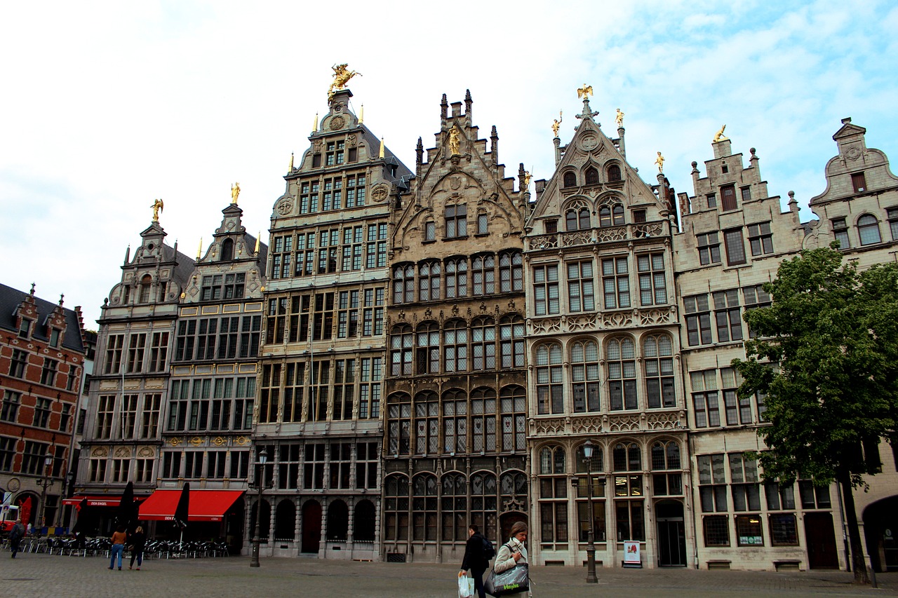 Image - antwerp belgium clouds architecture