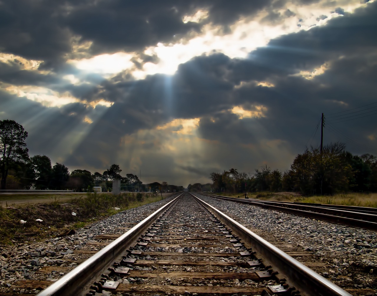 Image - railroad rails tracks train