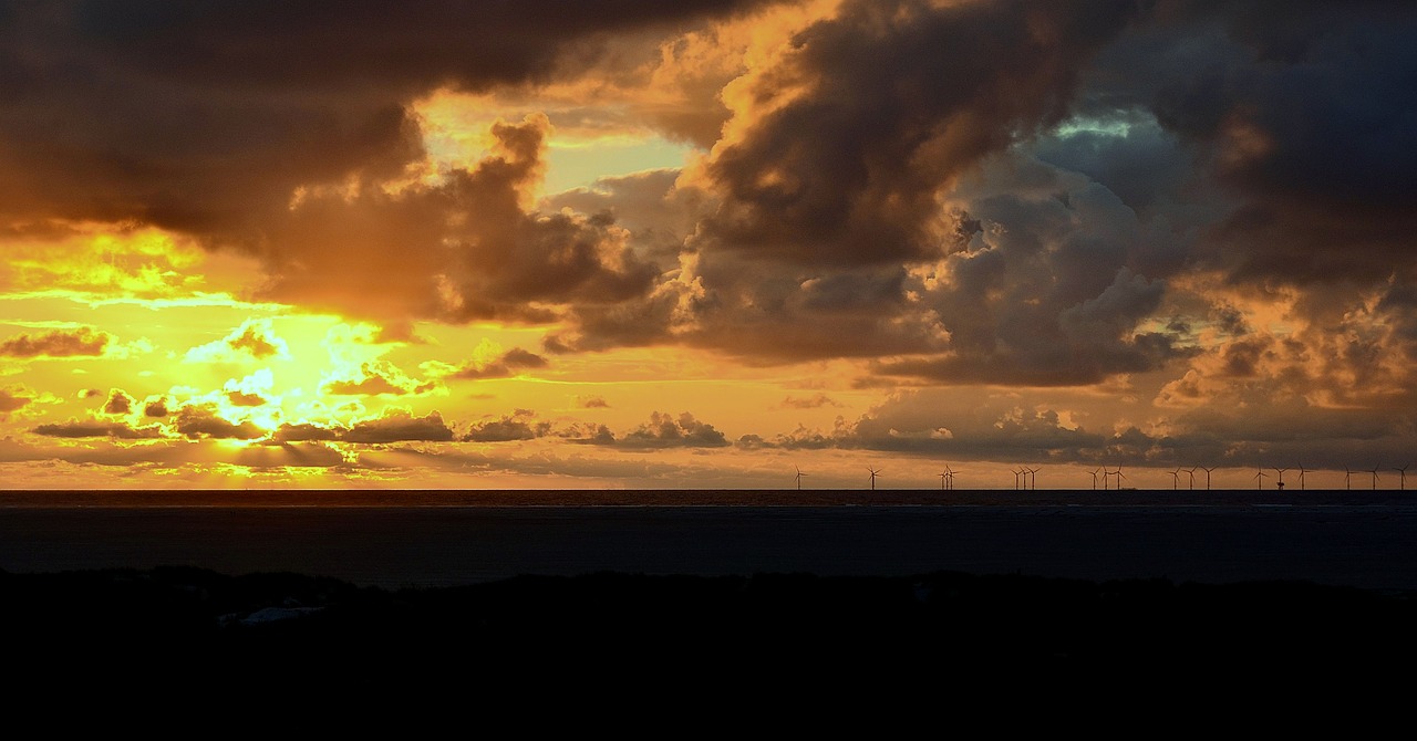 Image - sunset clouds evening sky lighting