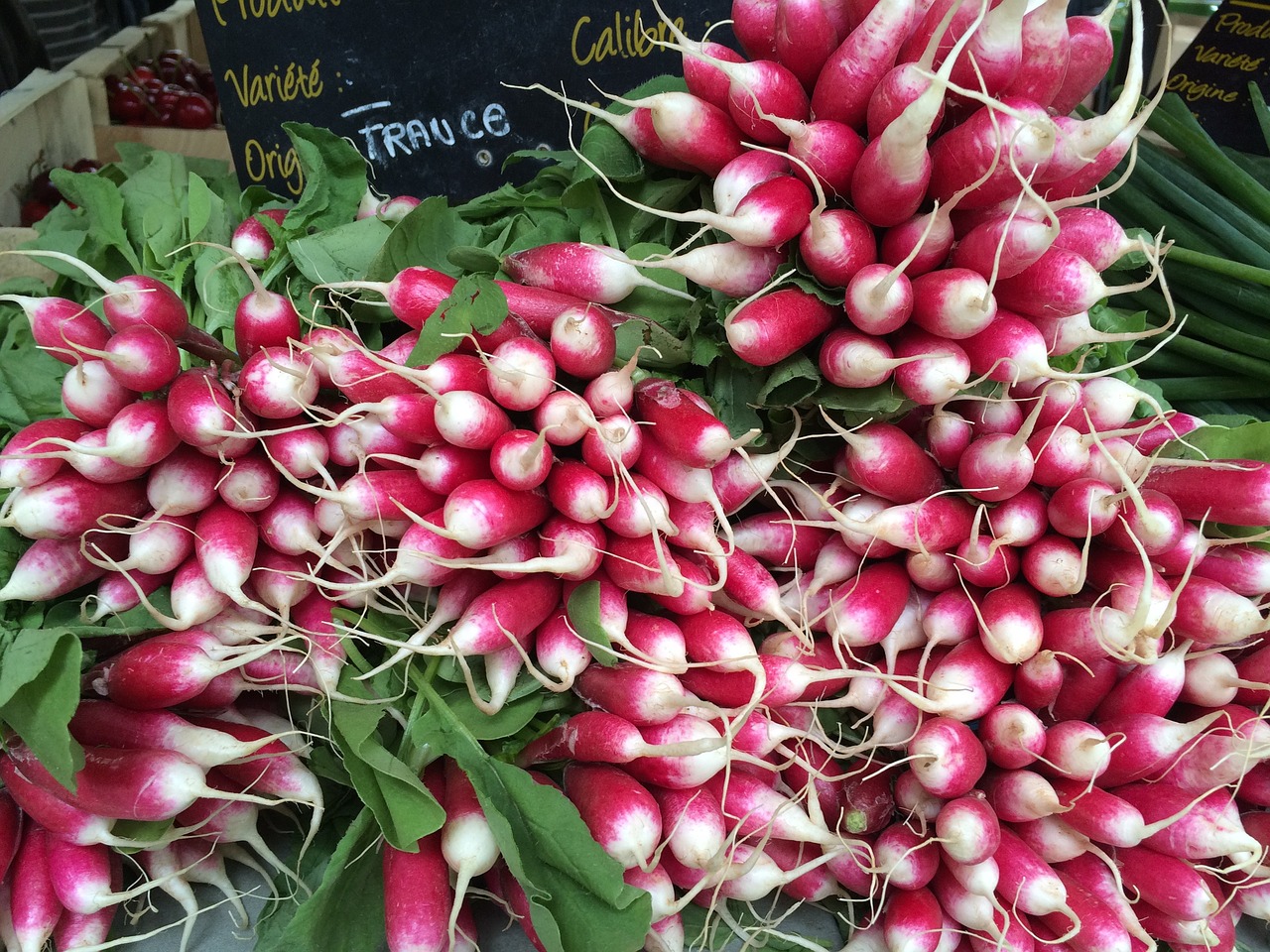 Image - radishes red white food radish