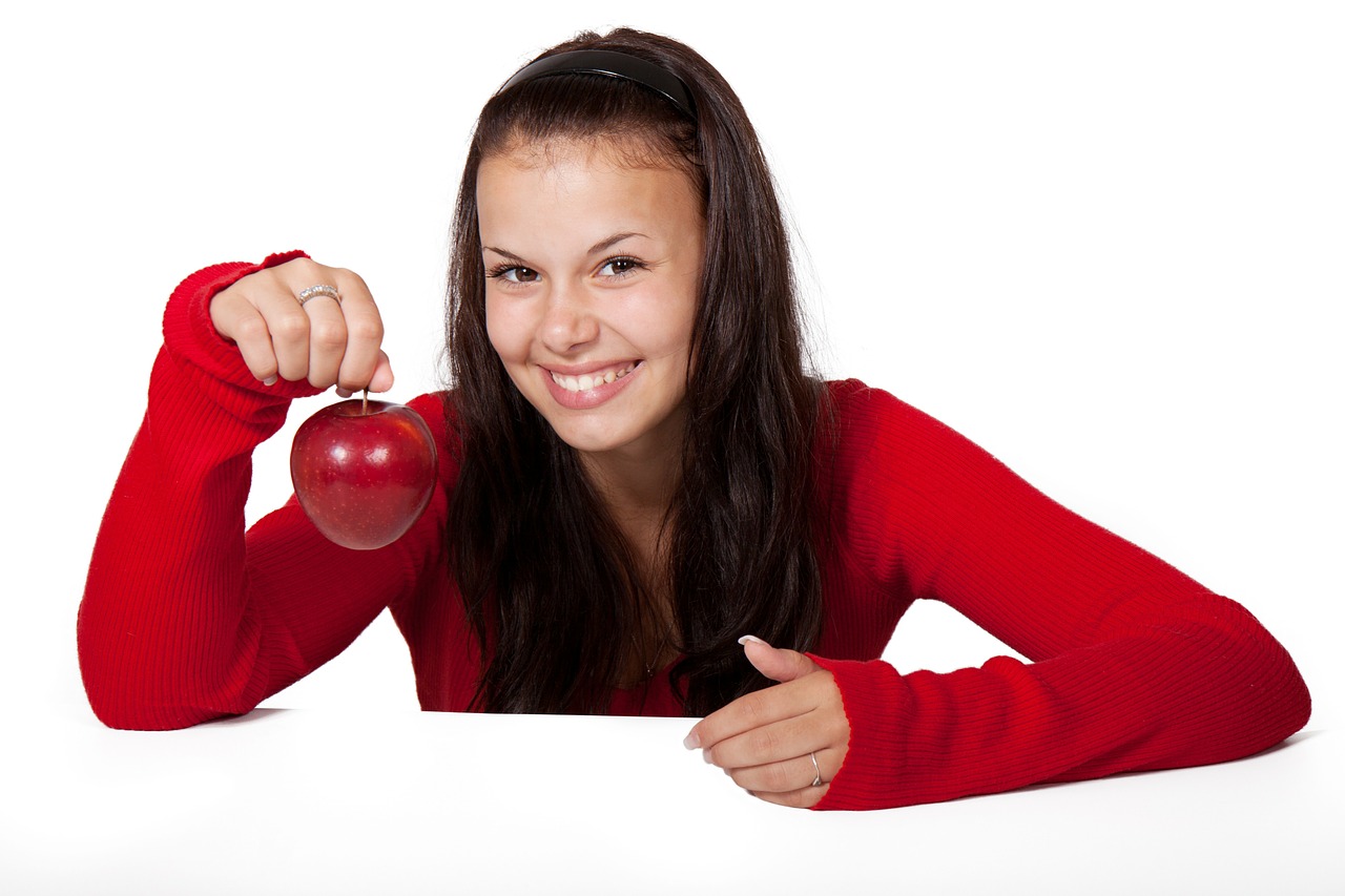 Image - apple cute diet female food fruit