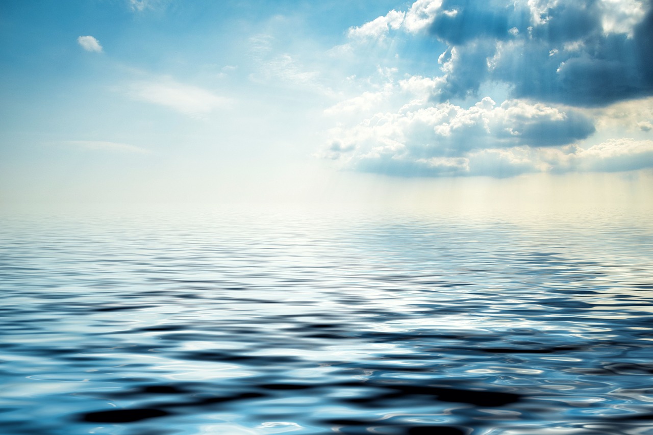 Image - clouds sea sky water background