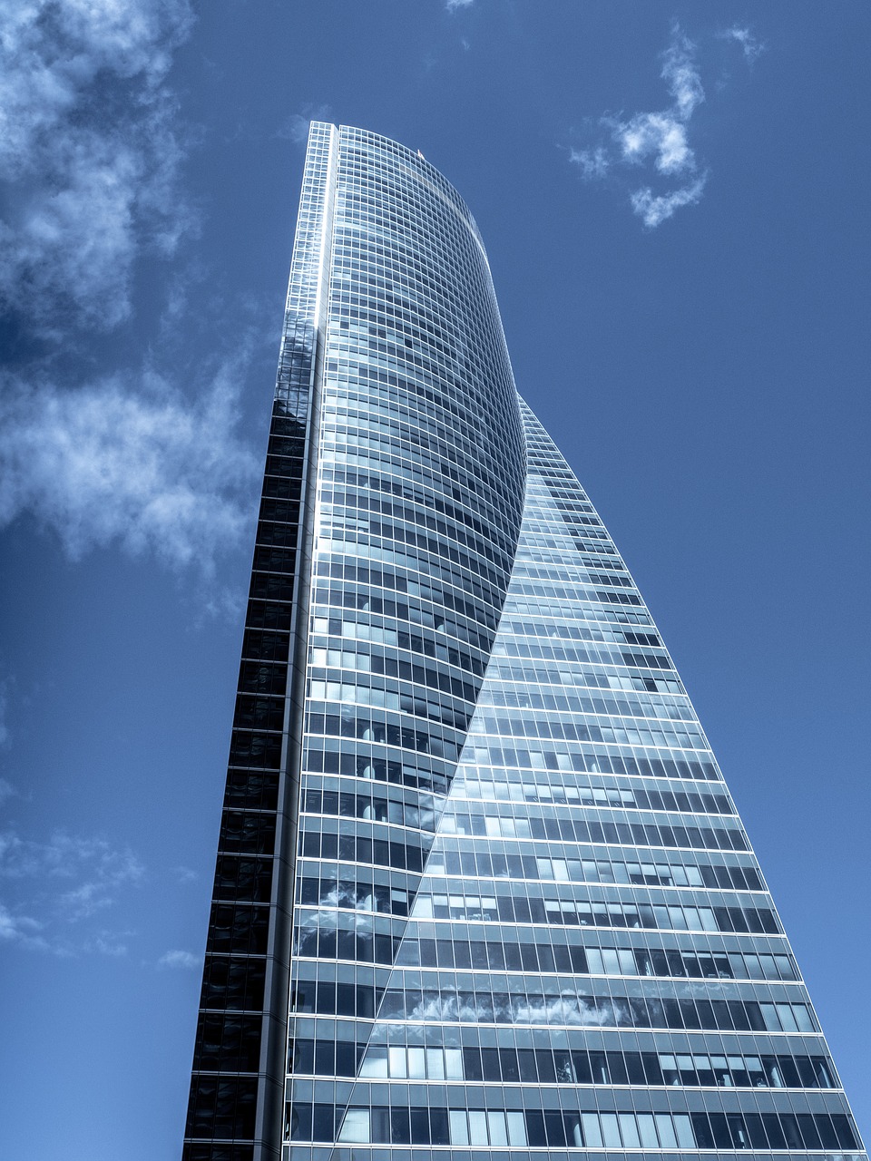 Image - torres madrid sky clouds buildings