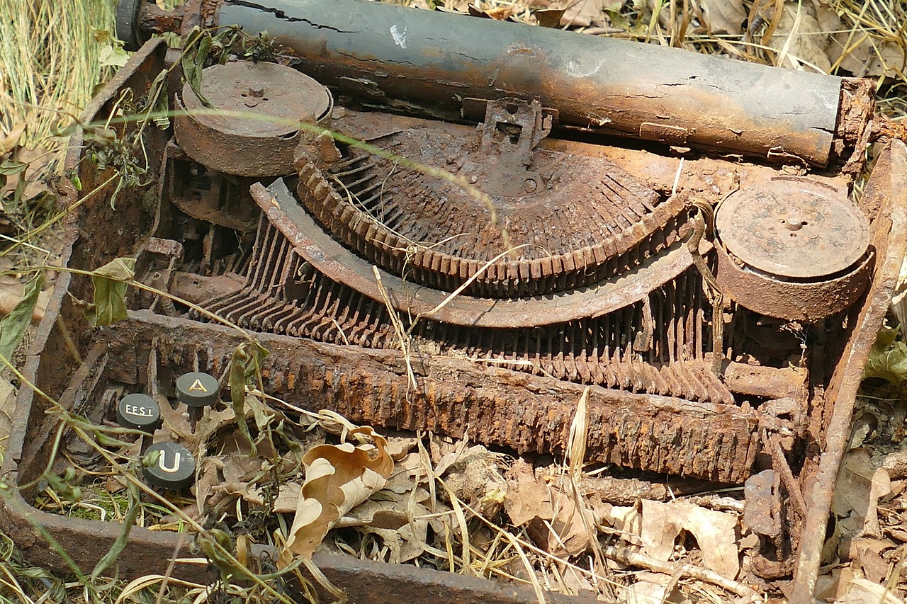 Image - typewriter old rots nature