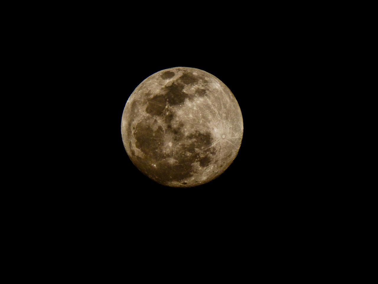 Image - full moon moon night sky crater