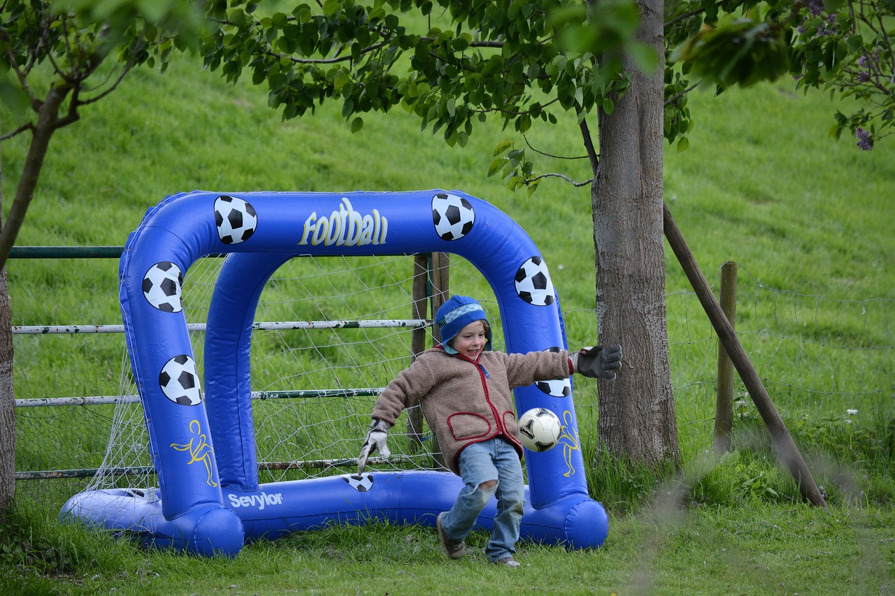 Image - football child play goal