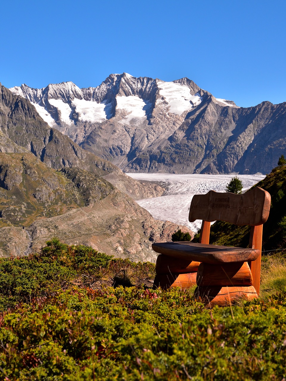 Image - aletsch glacier bank landscape