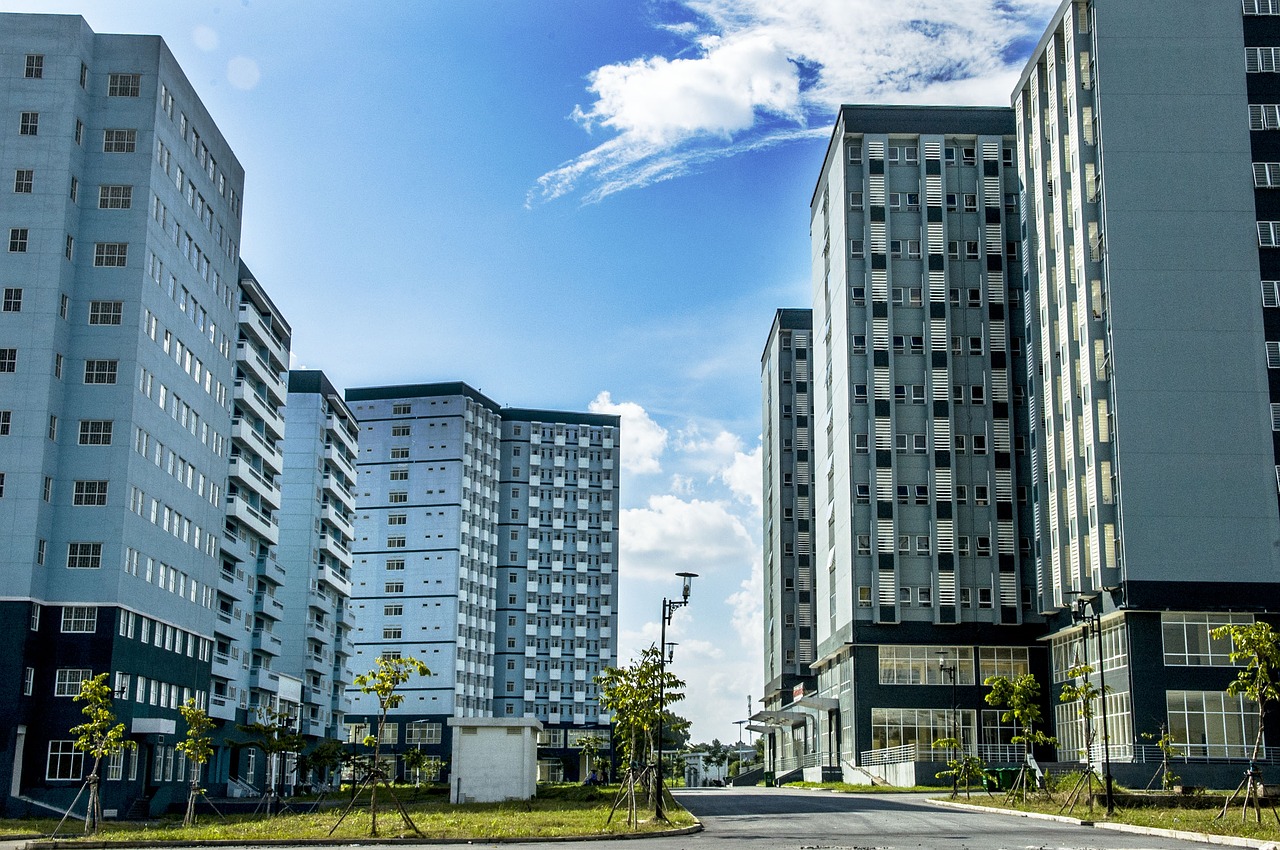 Image - dormitory building sky cloud blue