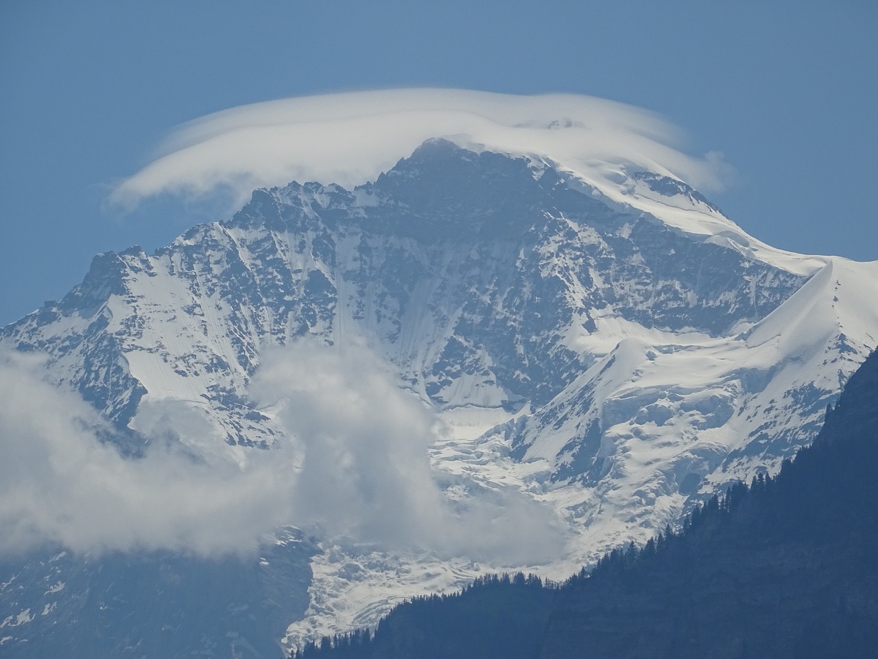 Image - summit clouds fog cloudy rock