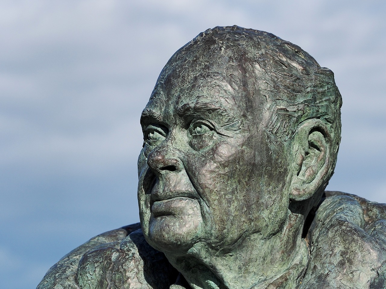 Image - statue bronze bust sculpture head