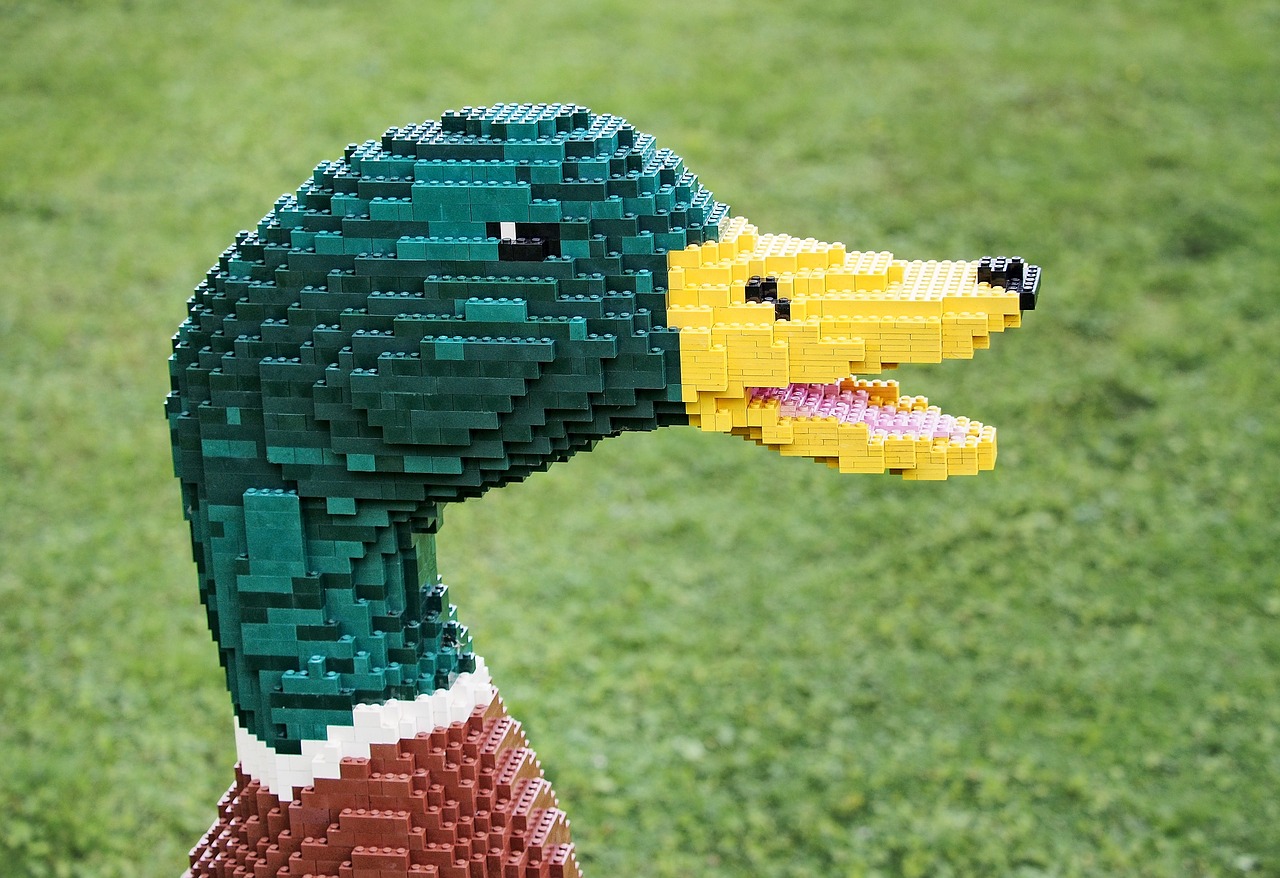 Image - lego duck drake mallard bird