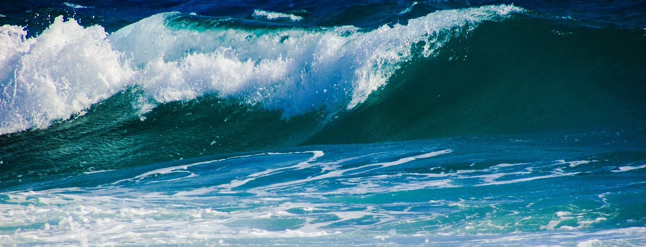 Image - wave smashing sea beach nature