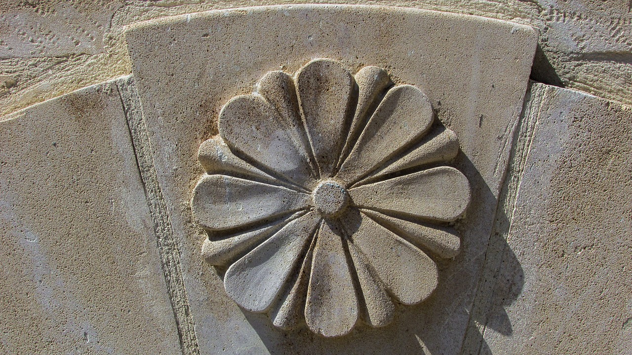 Image - flower engraving stone engraved