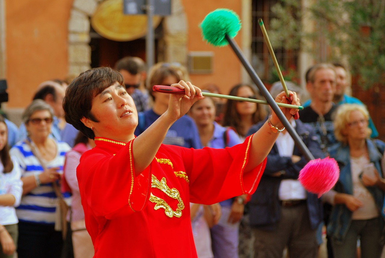 Image - dance sticks decorated china ming