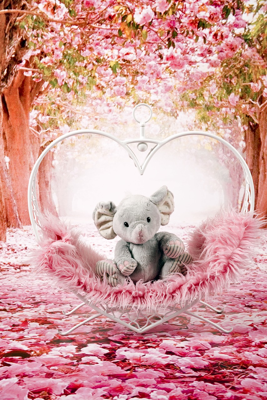 Image - elephant heart plush vertical toy