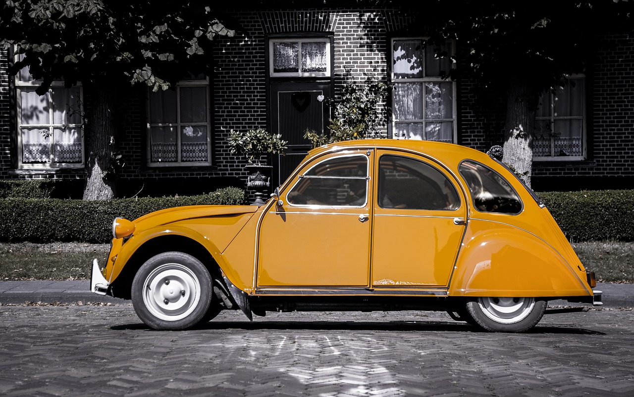 Image - car orange grayscale vehicle