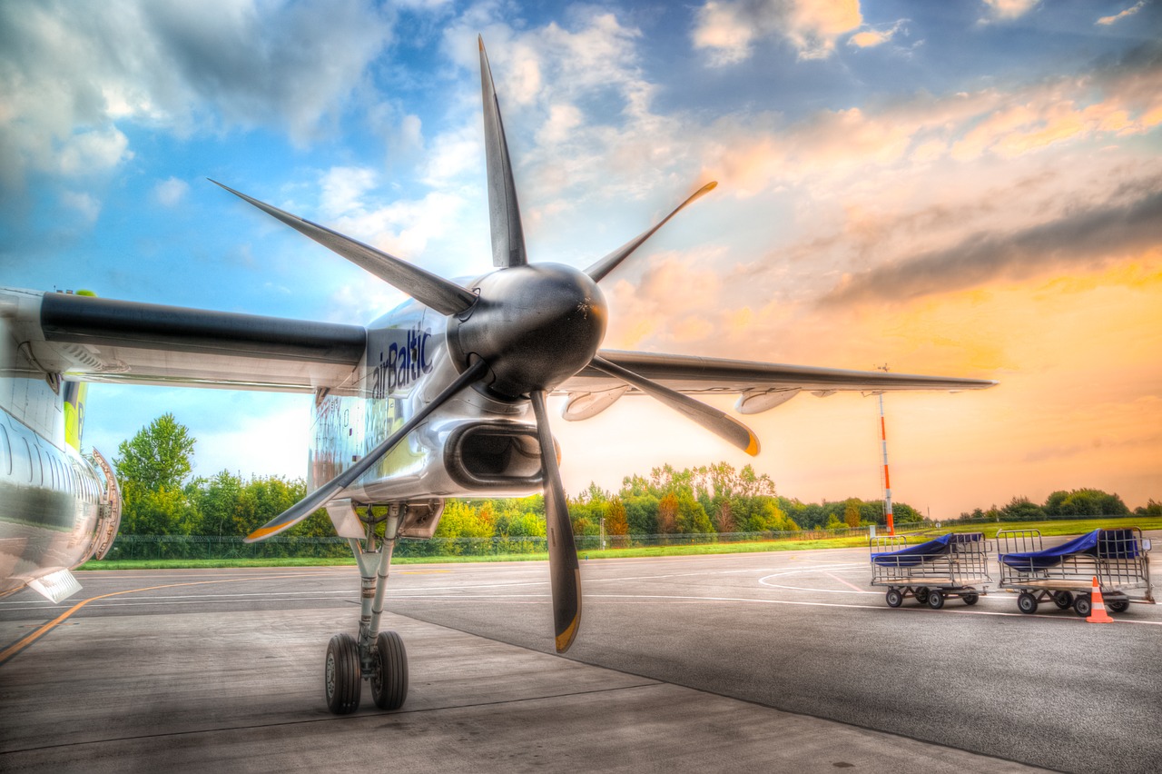 Image - plane airport morning bombardier