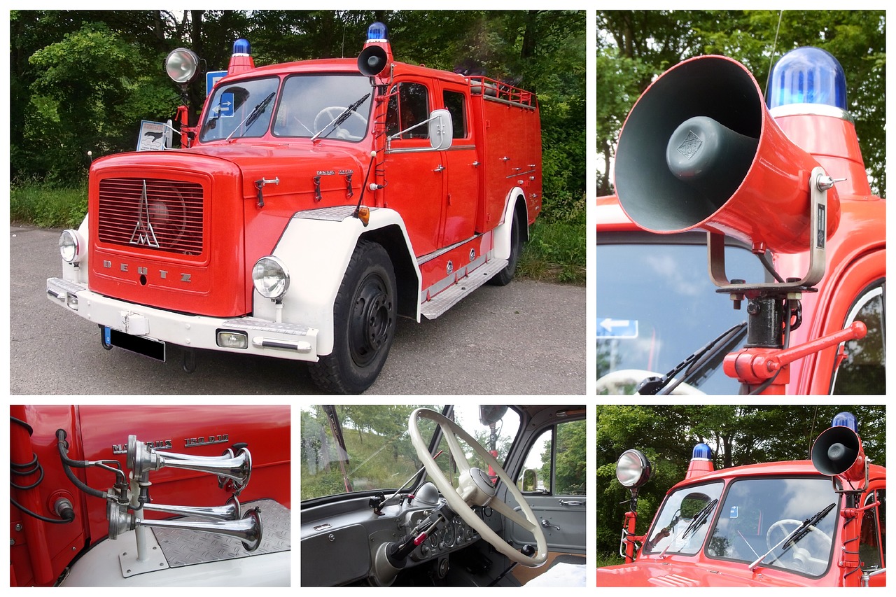 Image - collage fire fire truck