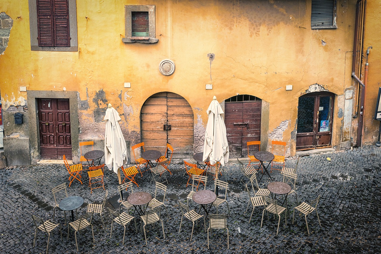 Image - cafe city downtown italy parasol