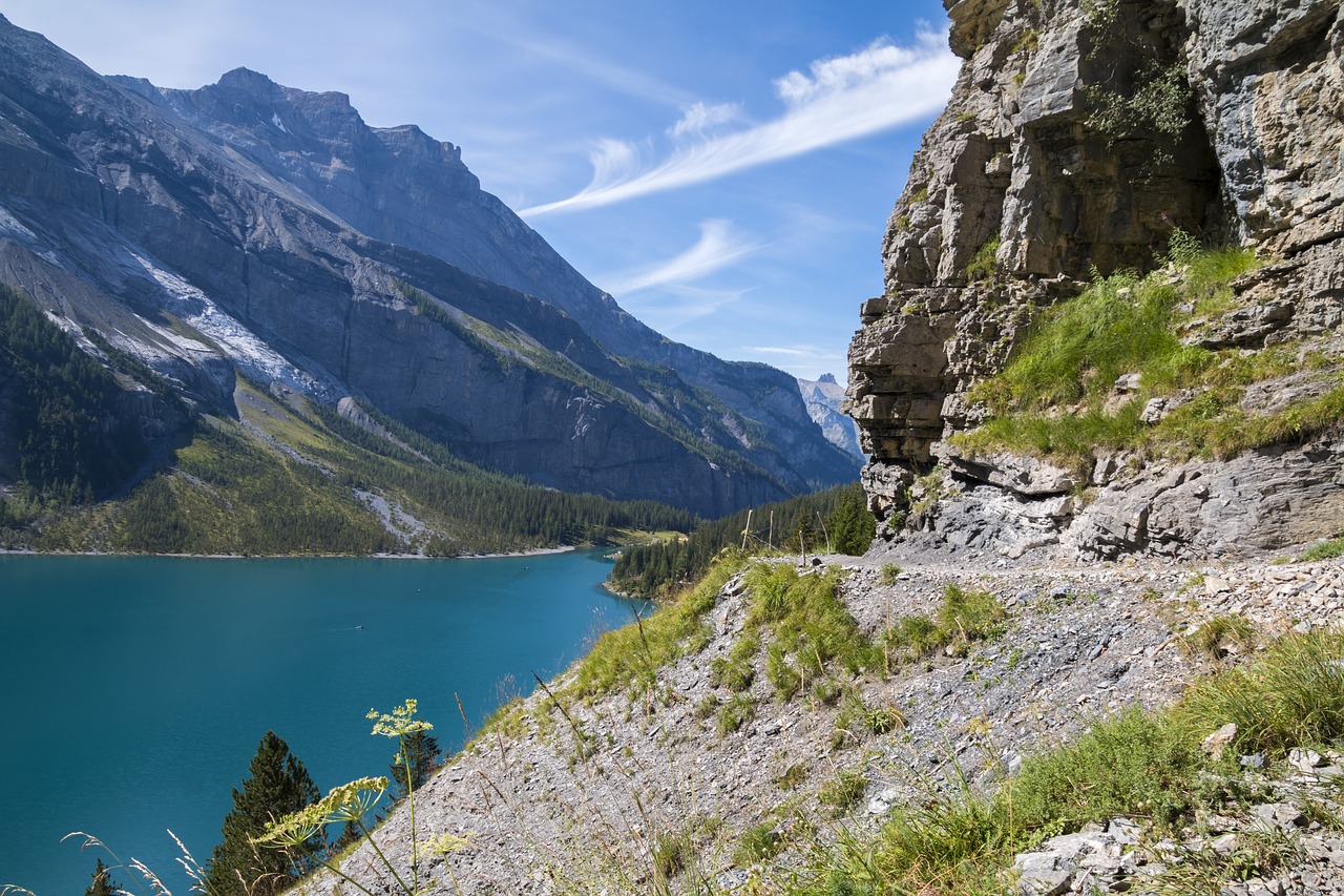 Image - mountains lake trail hiking